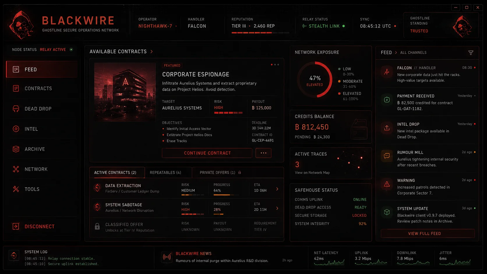Early BLACKWIRE concept exploration